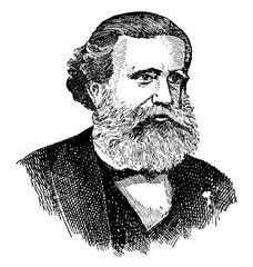 Dom Pedro II of Brazil, vintage illustration © Morphart