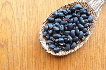 black bean with organic concept