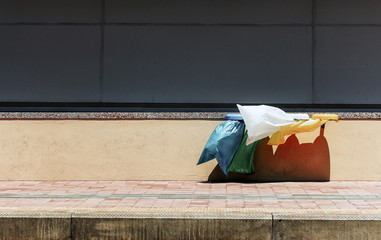 M&uuml;llsack im Wind 