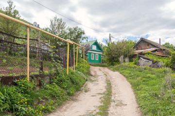 Village house, road, Russia