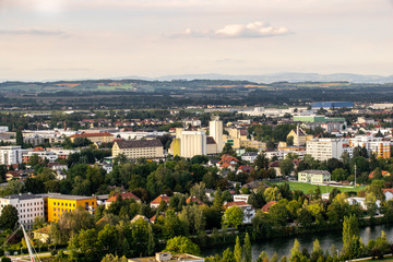 Landscape shot of Wels in Upper Austria