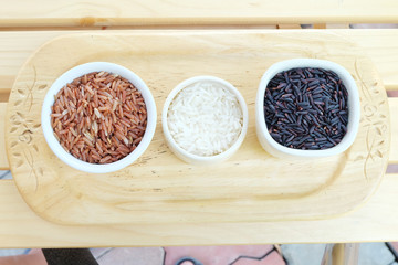 variety rice with healthy concept