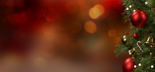 Christmas background with ornament and light atmosphere