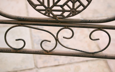 Bronze wrought iron Moroccan pattern