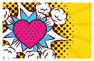 heart love pop art style © Grgroup