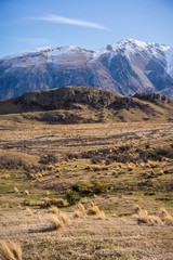 Scenic view of mount Sunday, New Zealand. Mount Sunday is one of the shooting place for Lord of the Rings