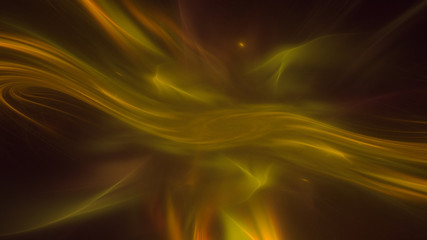 Fractal 3D rendering abstract gold bright background