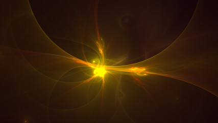 Fototapeta premium Fractal 3D rendering abstract gold bright background