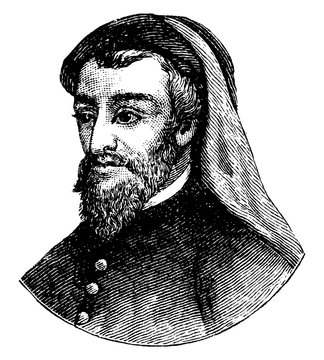 Geoffrey Chaucer, Vintage Illustration