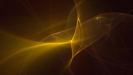 Fractal 3D rendering abstract gold bright background