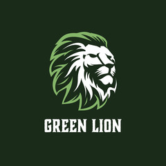 Lion head illustration, bold logo design