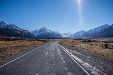 Scenic view of Aoraki or Mount Cook, New Zealand