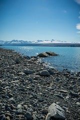 Scenic view of Lake Pukaki, South Island, New Zealand