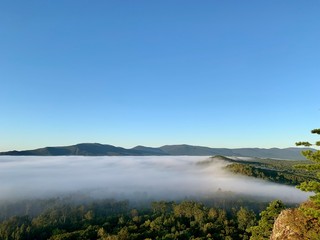 sunset in mountains