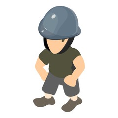 Equestrian icon. Isometric illustration of equestrian vector icon for web