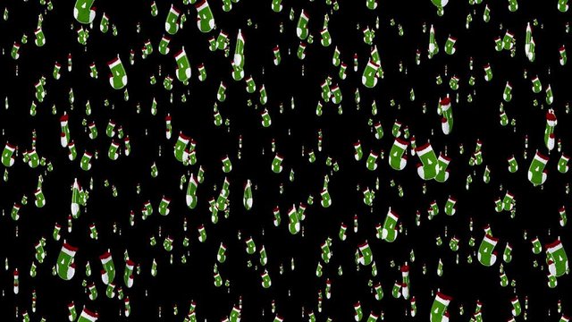 LOOP_TILE Christmas Stocking B with alpha. This footage is loopable and tileable and can create an endless & infinite seamless background. It comes with an alpha channel that can be added to the RGB