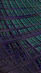 Artfully 3D rendering fractal, fanciful abstract illustration and colorful designed pattern