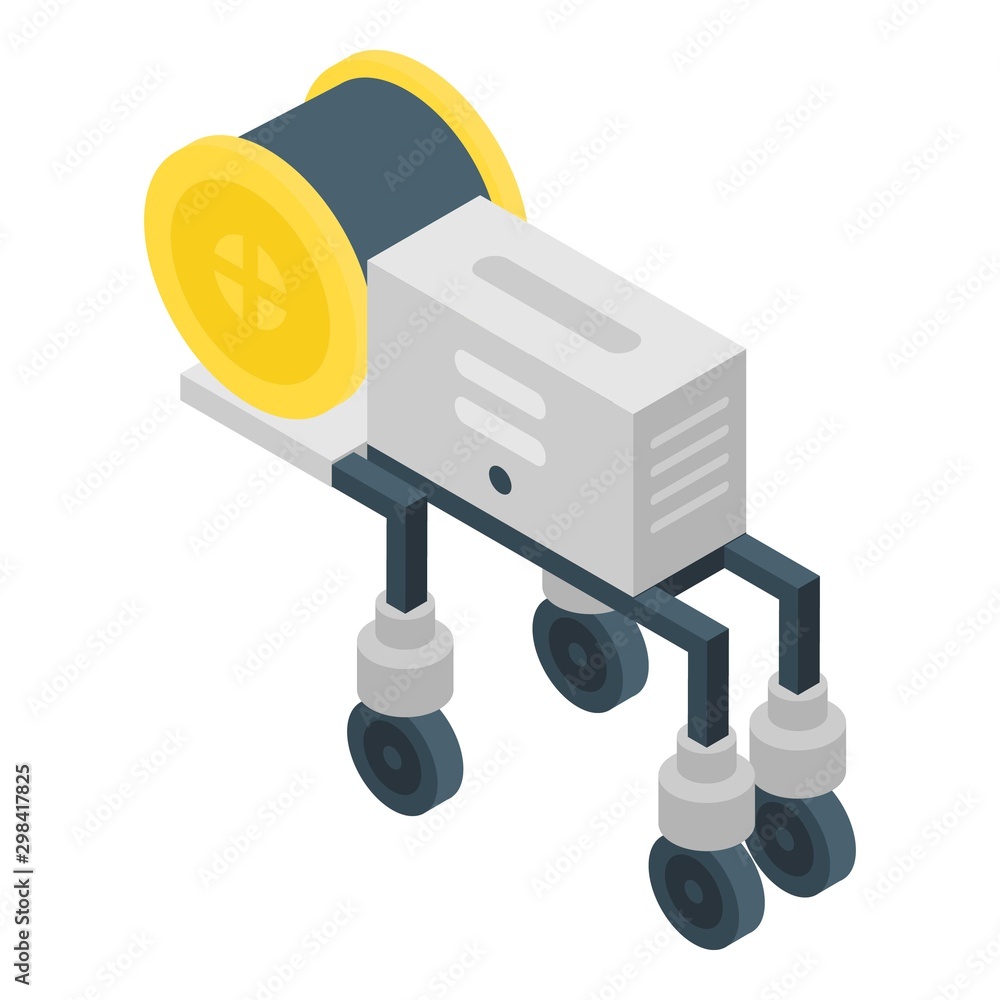 Poster modern agritech robot icon. isometric of modern agritech robot vector icon for web design isolated o