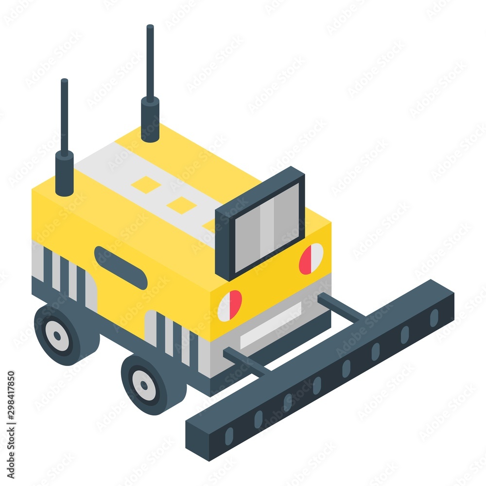 Aufkleber farmer robot icon. isometric of farmer robot vector icon for web design isolated on white background