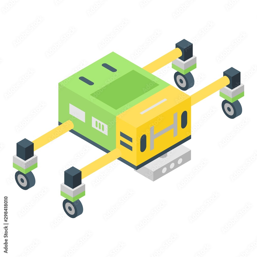 Poster modern smart farm robot icon. isometric of modern smart farm robot vector icon for web design isolat