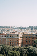Naklejka premium Architecture and panoramas of the old city. Dawn and streets in Rome, Italy.