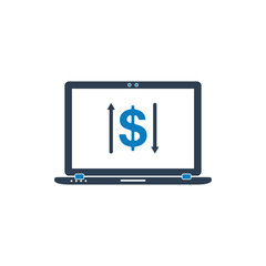 Online Transaction Icon. Flat style vector EPS.