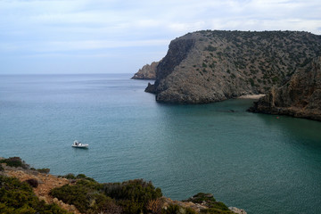 Vista dellla spiaggia di Cala Domestica