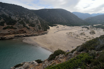 Vista dellla spiaggia di Cala Domestica