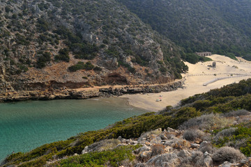 Fototapeta premium Vista dellla spiaggia di Cala Domestica