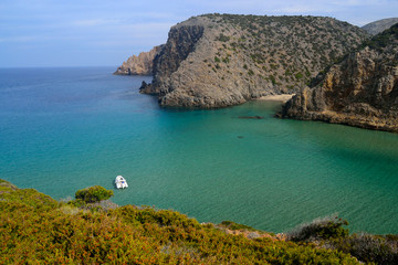 Obraz premium Vista dellla spiaggia di Cala Domestica