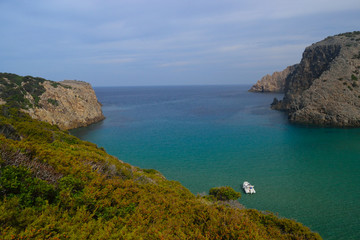 Naklejka premium Vista della spiaggia di Cala Domestica