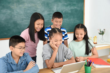 group of students in classroom