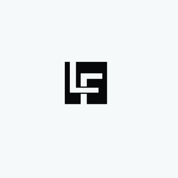 LF initials letter logo icon vector free download