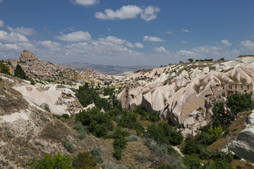 Uchisar Castle in Cappadocia, Nevsehir, Turkey