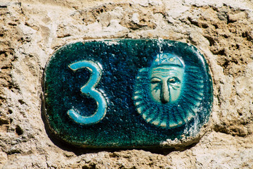 View of the street sign in Jaffa, the southern and oldest part of Tel Aviv in Israel
