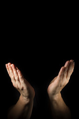 Women's hands in prayer