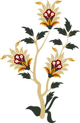 Beautiful hand drawn floral motif