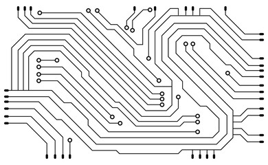 Vector circuit board background technology. illustration