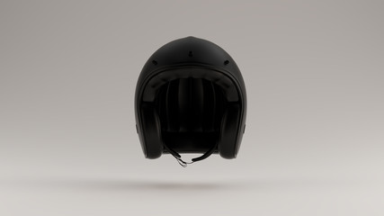 Black Motorcycle Helmet Open Faced 3d illustration 3d render