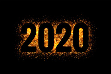 2020 new year in sparkle and glitter style background