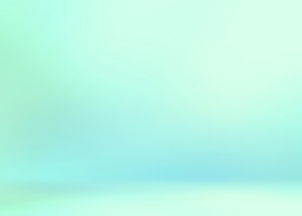 Light mint color empty studio 3d render. Abstract background.  © avextra