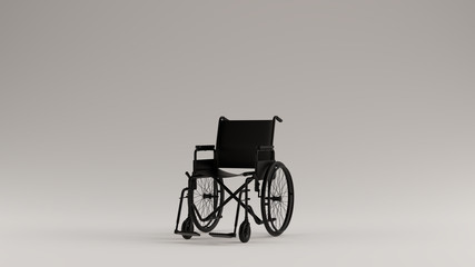 Black Hospital Wheelchair 3d illustration 3d render