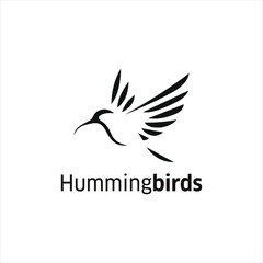  Hummingbirds  Logo Design  Animal Wings Vector