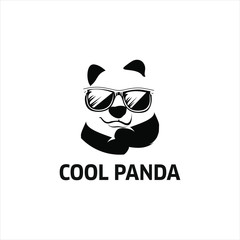 Fototapety  geek panda logo fajny niedźwiedź wektor graficzny element projektu vector