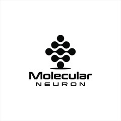 Molecular , neuron logo symbol , technology brain logo 