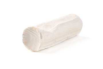 Stick of a goat cheese isolated over the white background