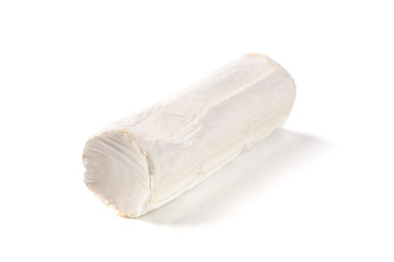 Stick of a goat cheese isolated over the white background
