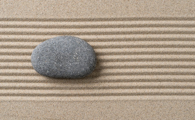 Fototapeta na wymiar Empty Stone in a zen garden