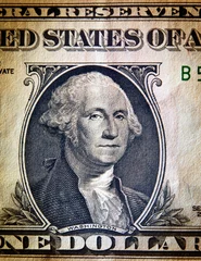 Deurstickers Dollarbiljet, close-up weergave © Rosario Rizzo