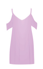 Purple women's sleeping shirt. vector illustration